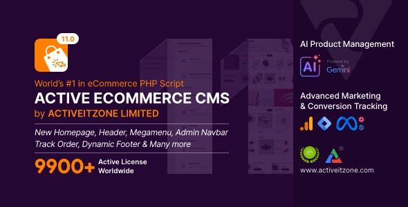 Active eCommerce CMS | GPL Version 11.0.0 | CodeVault